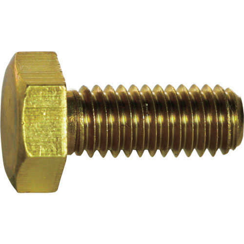 ＴＲＵＳＣＯ　六角ボルト　黄銅　全ネジ　Ｍ６×４５　５本入＿