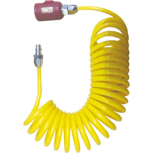ヤマト　スパイラルエアホース（ボタン式カップリング付）＿