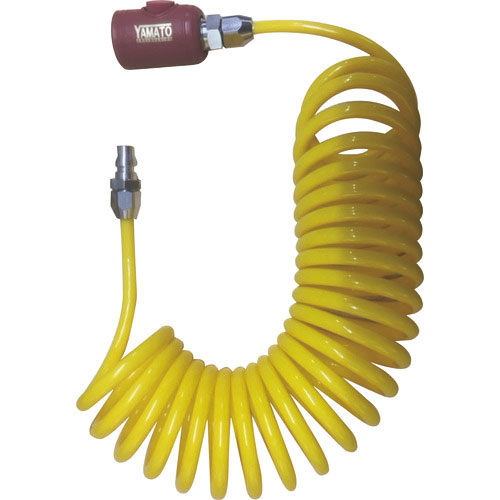 ヤマト　スパイラルエアホース（ボタン式カップリング付）＿