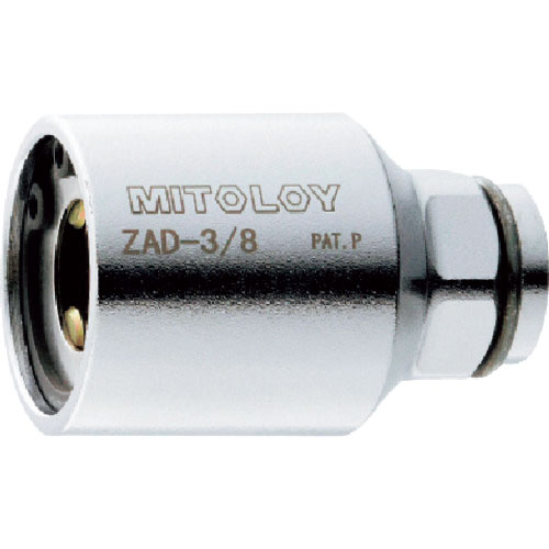 ミトロイ　全ネジソケットアダプター　適応ネジ径Ｗ３／８　差込角１７ｍｍ　全長４３ｍｍ＿