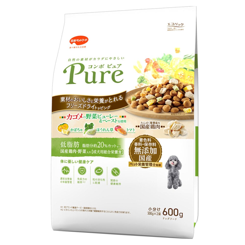 日本ペットフード　コンボ　ピュア　ドッグ　低脂肪　６００ｇ
