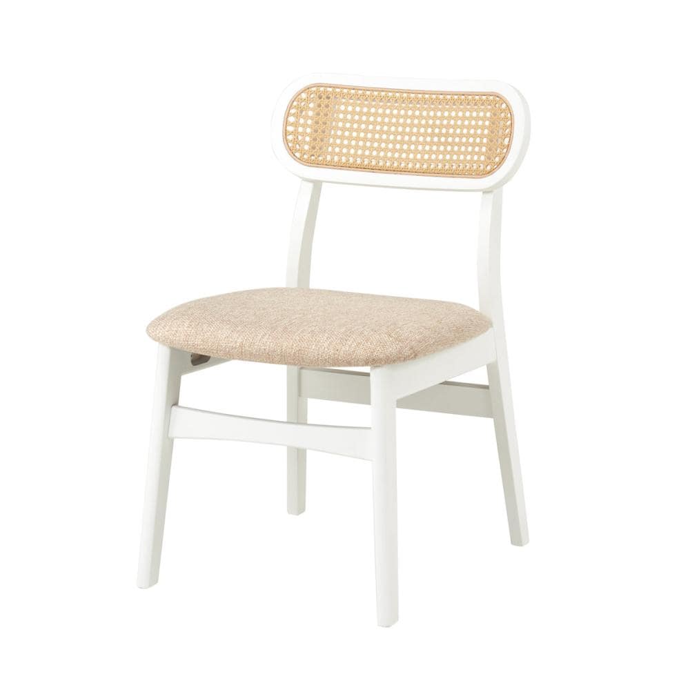 萩原　カフェ風ダイニングチェア　ホワイト　ＦＬ－８６５４ＷＨ－１