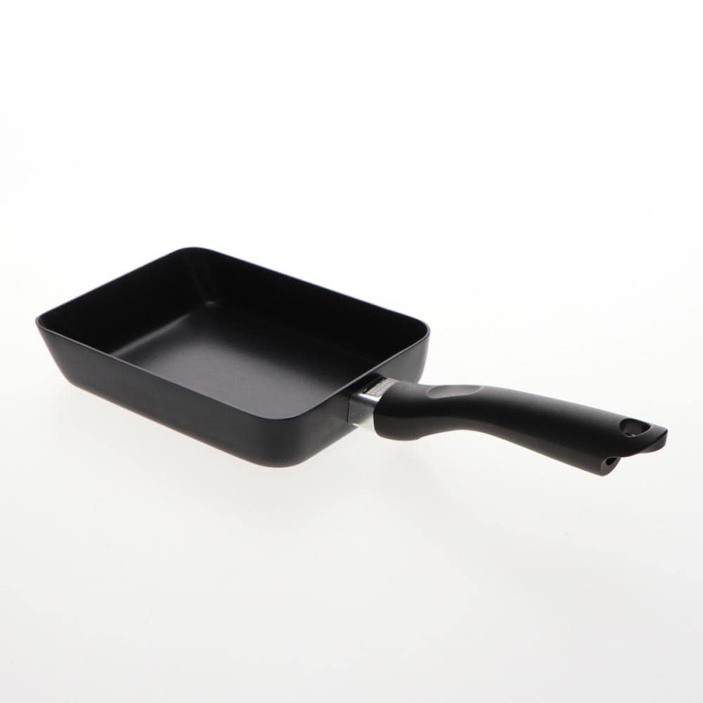 アテーナライフ　ガス火専用　ふっ素加工玉子焼きフライパン　１３×１８ｃｍ