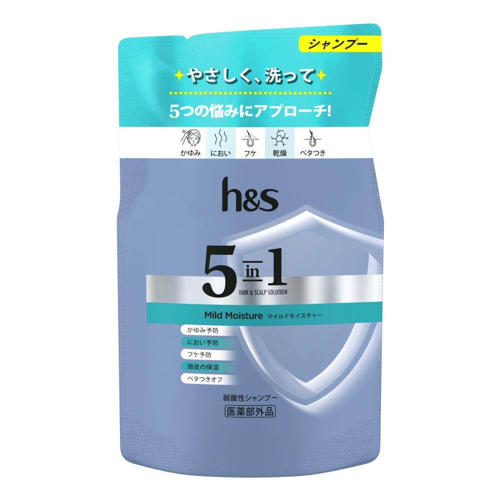 Ｐ＆Ｇ　ｈ＆ｓ　５ｉｎ１　マイルドモイスチャー　シャンプー　詰め替え用　２９０ｇ
