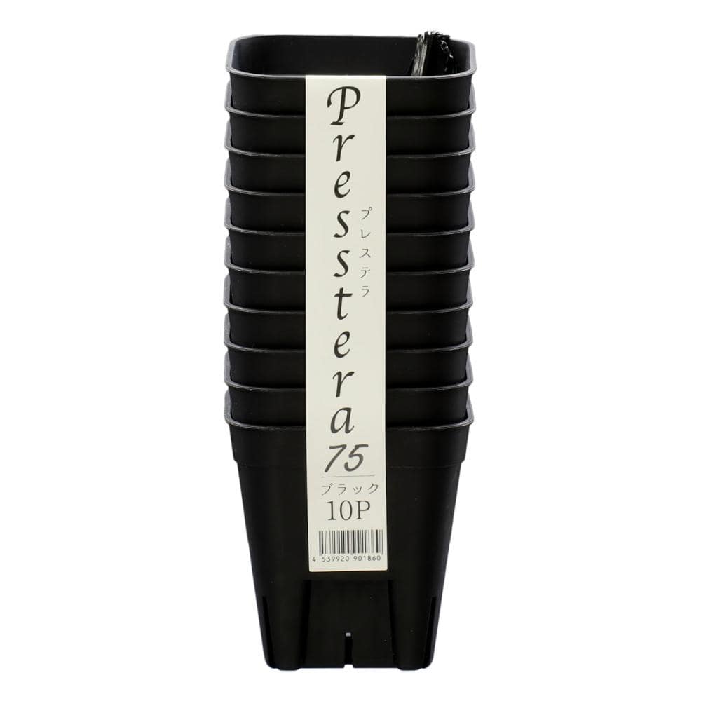 アップルウェア　スリット付きポット　プレステラ通常型７５　ブラック　１０個組