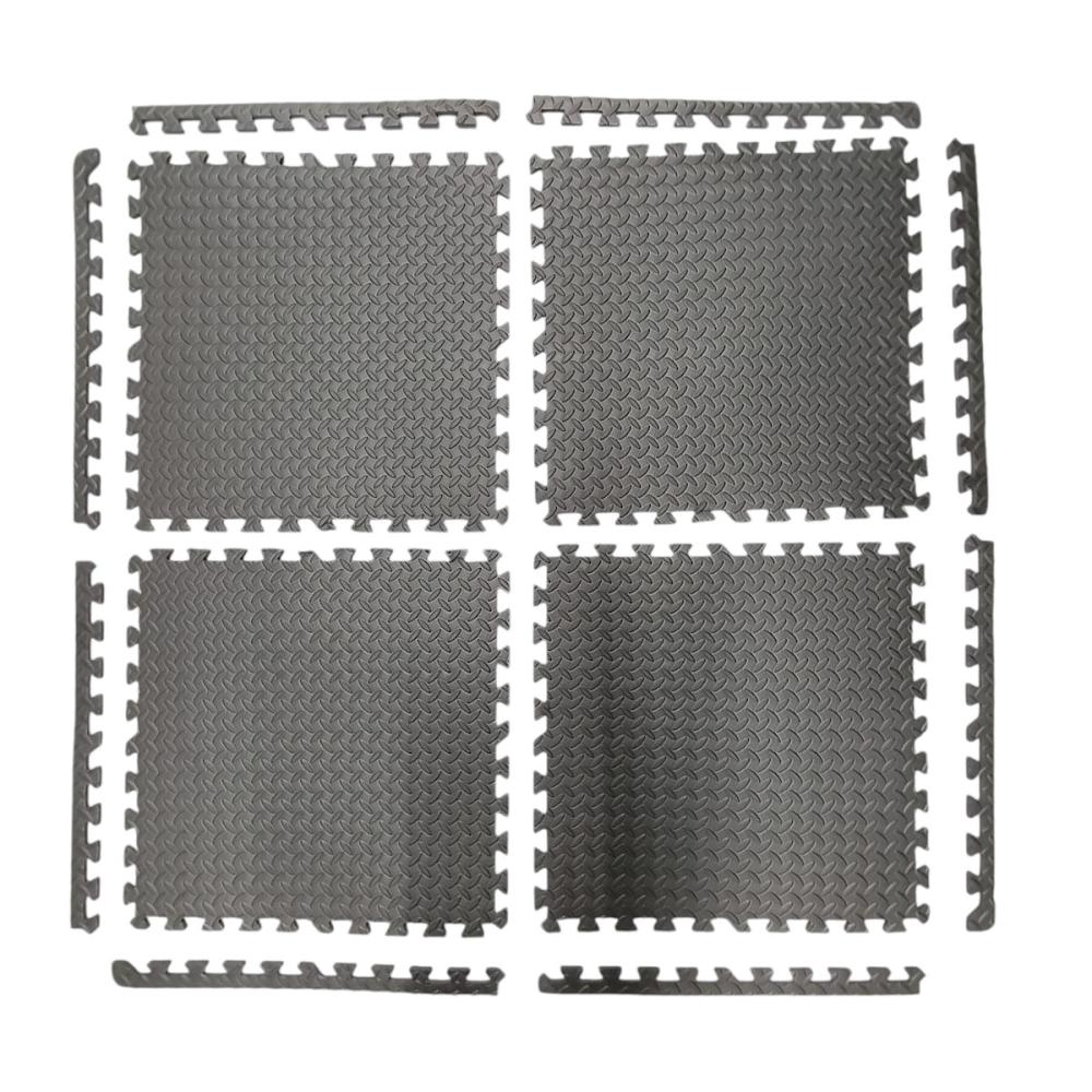 Ｋ＋ＢＵＩＬＤ　クッションワークマット　５４×５４ｃｍ　４枚入り　ブラック