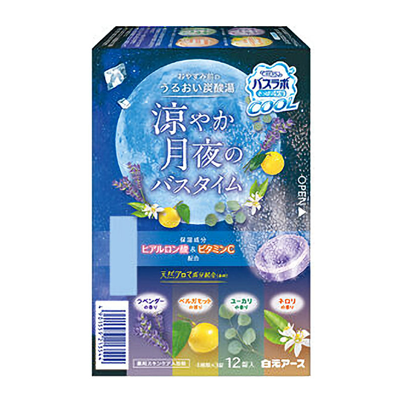 白元アース　バスラボクール　涼やか月夜のバスタイム　１２錠入り