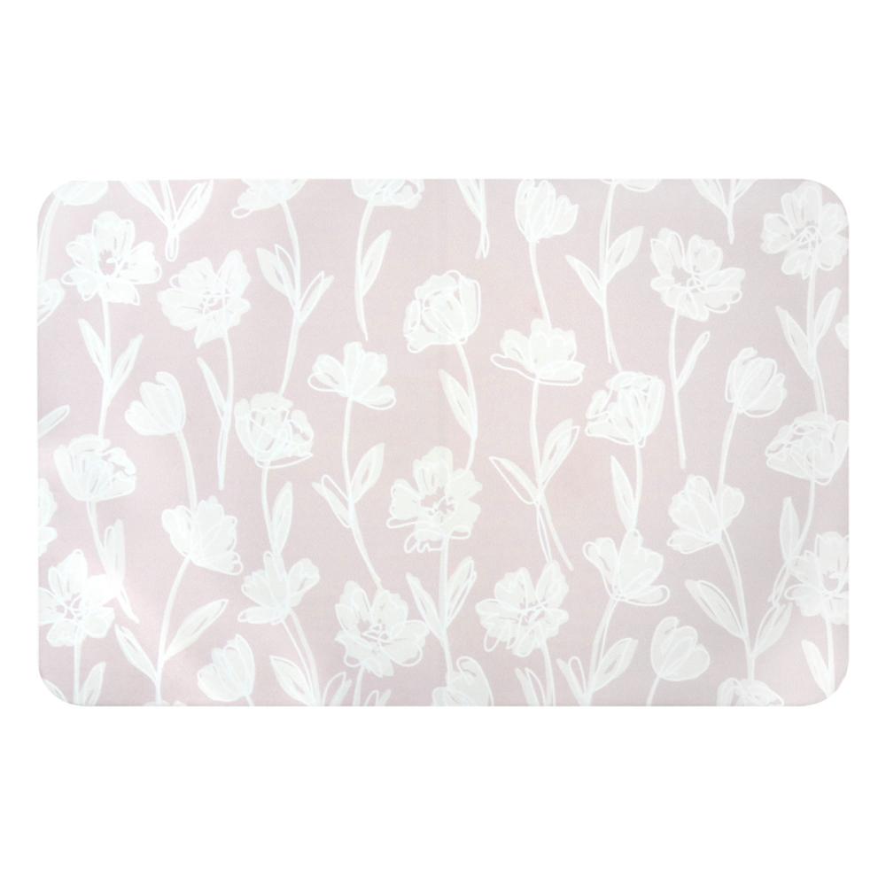 ソフレル　洗えて畳めるソフトバスマット　フラワー