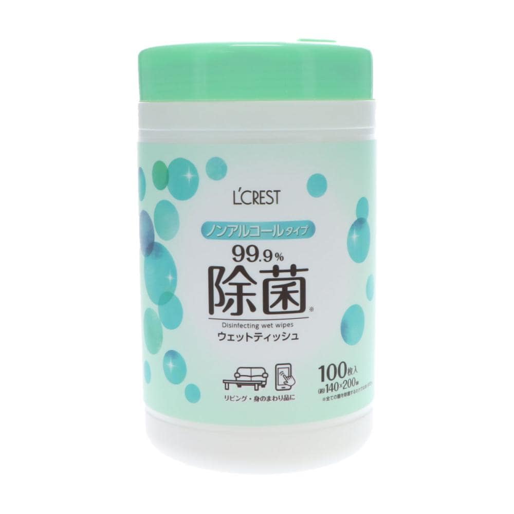 Ｌ’ＣＲＥＳＴ（ルクレスト）　ノンアルコールウェットティッシュ　本体　１００枚入り