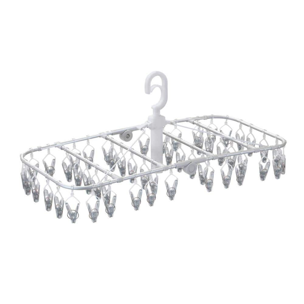 アテーナライフ　取り込みやすく絡みにくいアルミハンガー　５２ピンチ