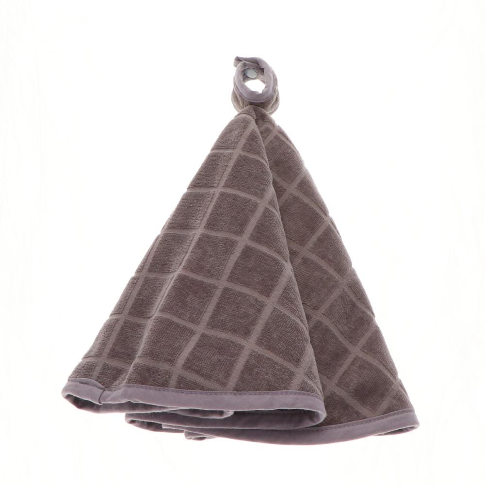 アテーナライフ　ボタンループ付きハンドタオル　グレー