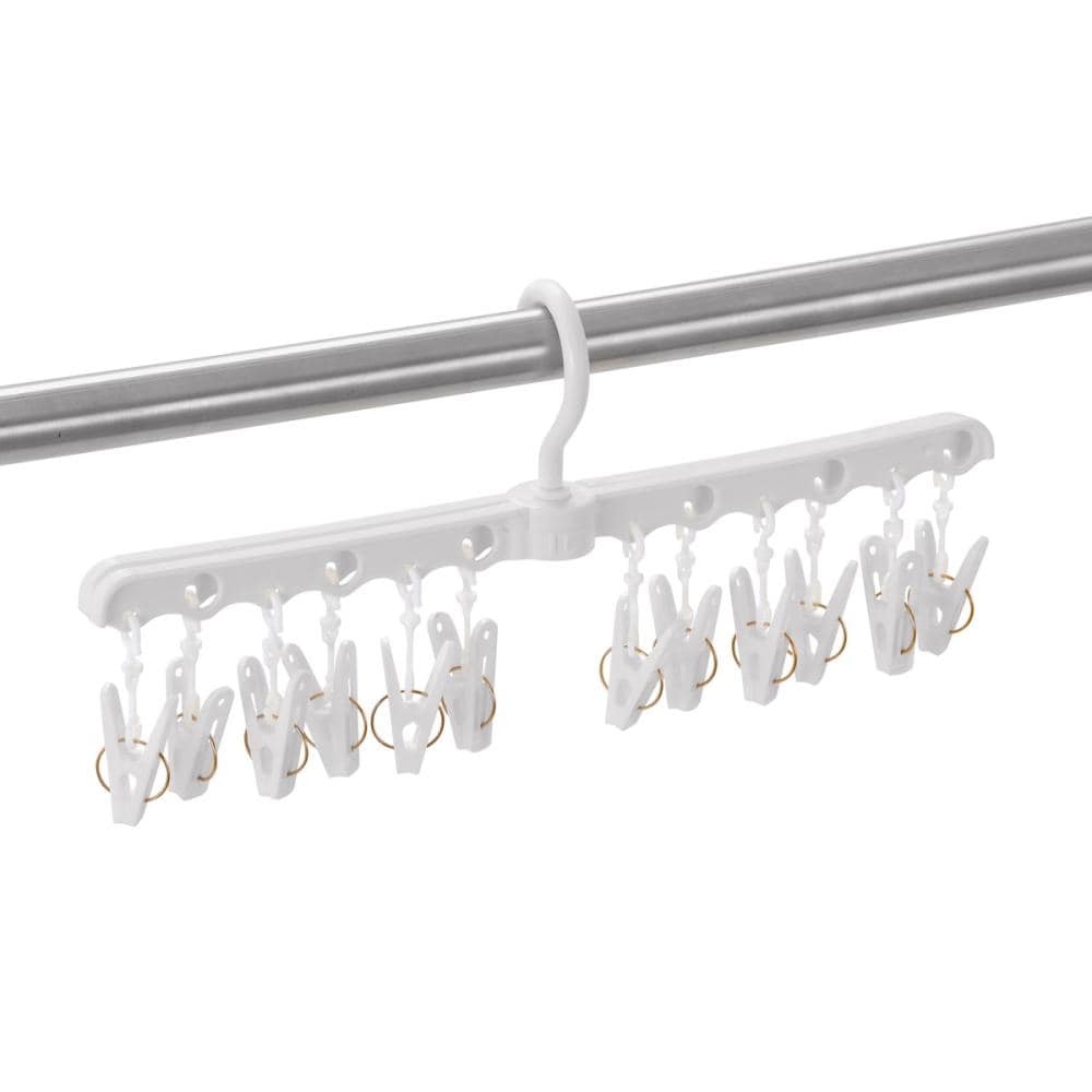 アテーナライフ　フックが回転する折りたたみ小物クロスハンガー