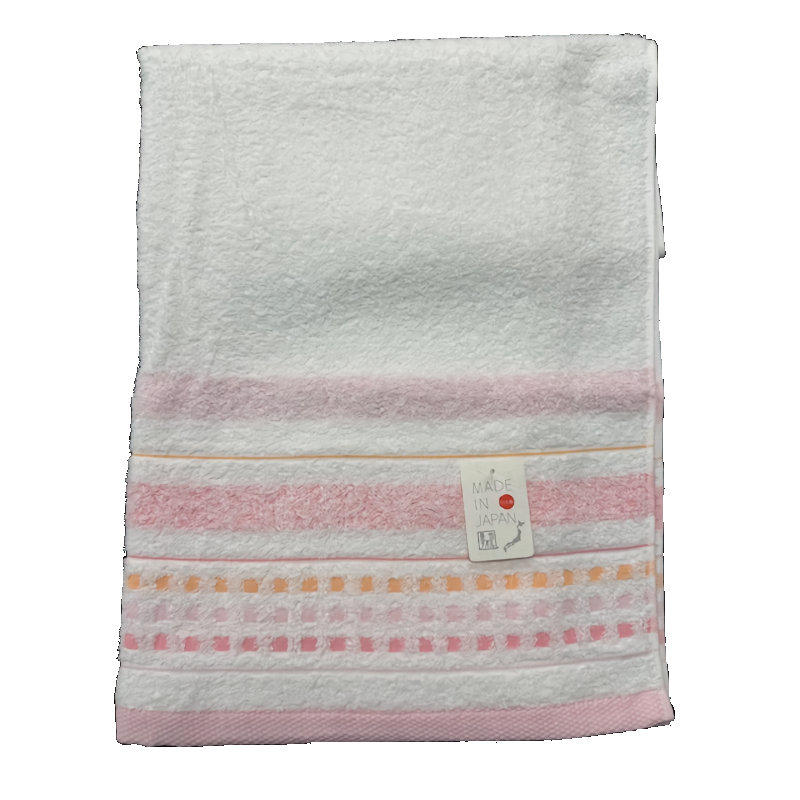 林　泉州ナイルボーダー　フェイスタオル　ピンク