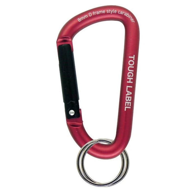 中林製作所　タフレーベル　８ｍｍカラビナ　レッド　ＭＣ－３２４