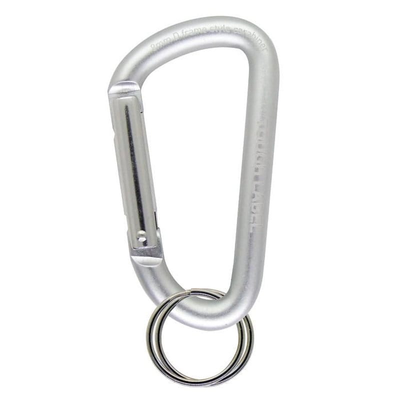 中林製作所　タフレーベル　８ｍｍカラビナ　シルバー　ＭＣ－３２５