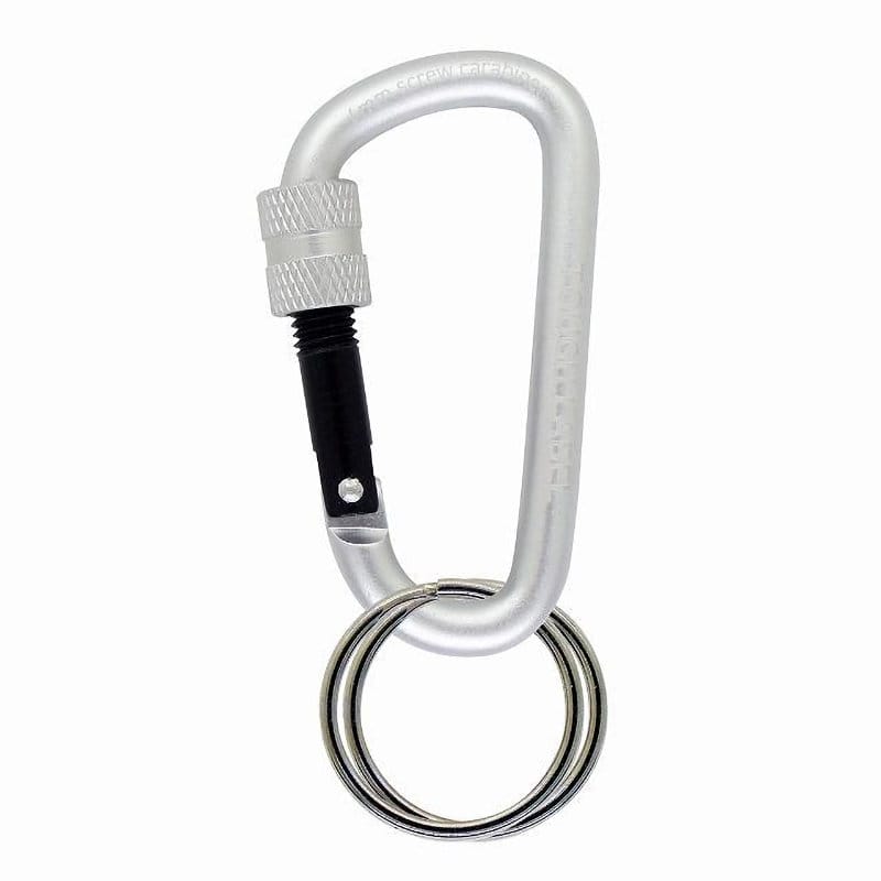 中林製作所　タフレーベル　６ｍｍナスカンロック式カラビナ　シルバー　ＭＣ－３４２