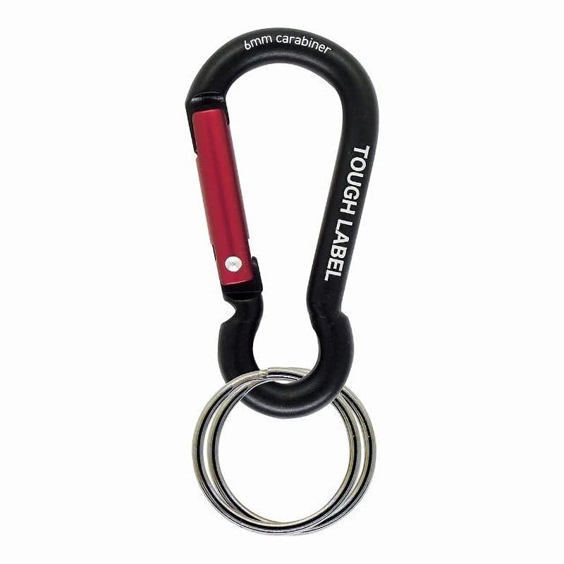 中林製作所　タフレーベル　６ｍｍナスカンカラビナ　黒　ＭＣ－３３４