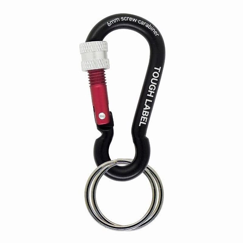 中林製作所　タフレーベル　６ｍｍナスカンロック式カラビナ　ブラック　ＭＣ－３４１