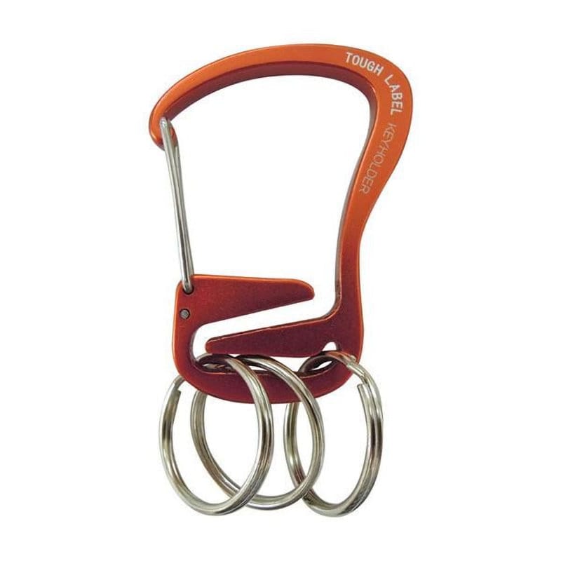 中林製作所　タフレーベル　カラビナ　Ｌ　赤　ＶＥＸ－２０３