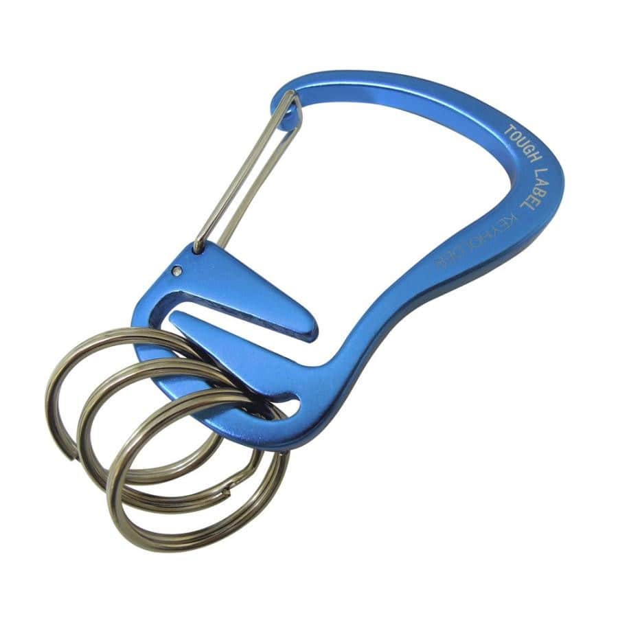 中林製作所　タフレーベル　カラビナ　Ｌ　青　ＶＥＸ－２０４