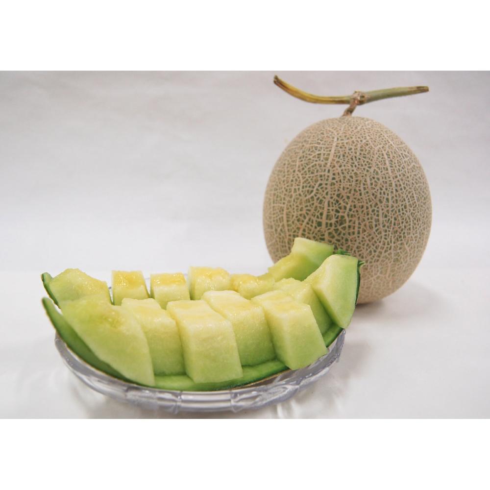 新潟県認証特別栽培　太田農園メロン“GIFT”２玉（青肉２玉）　つる有り【注文期限：7月15日】