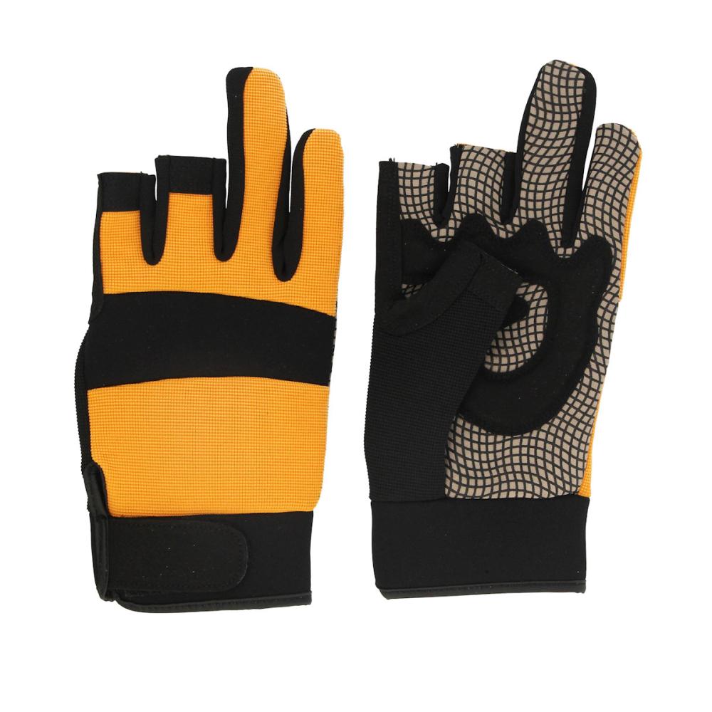 藤原産業　セフティ－３　刈払機用防振手袋　半指　Ｌ　ＫＢ－５３