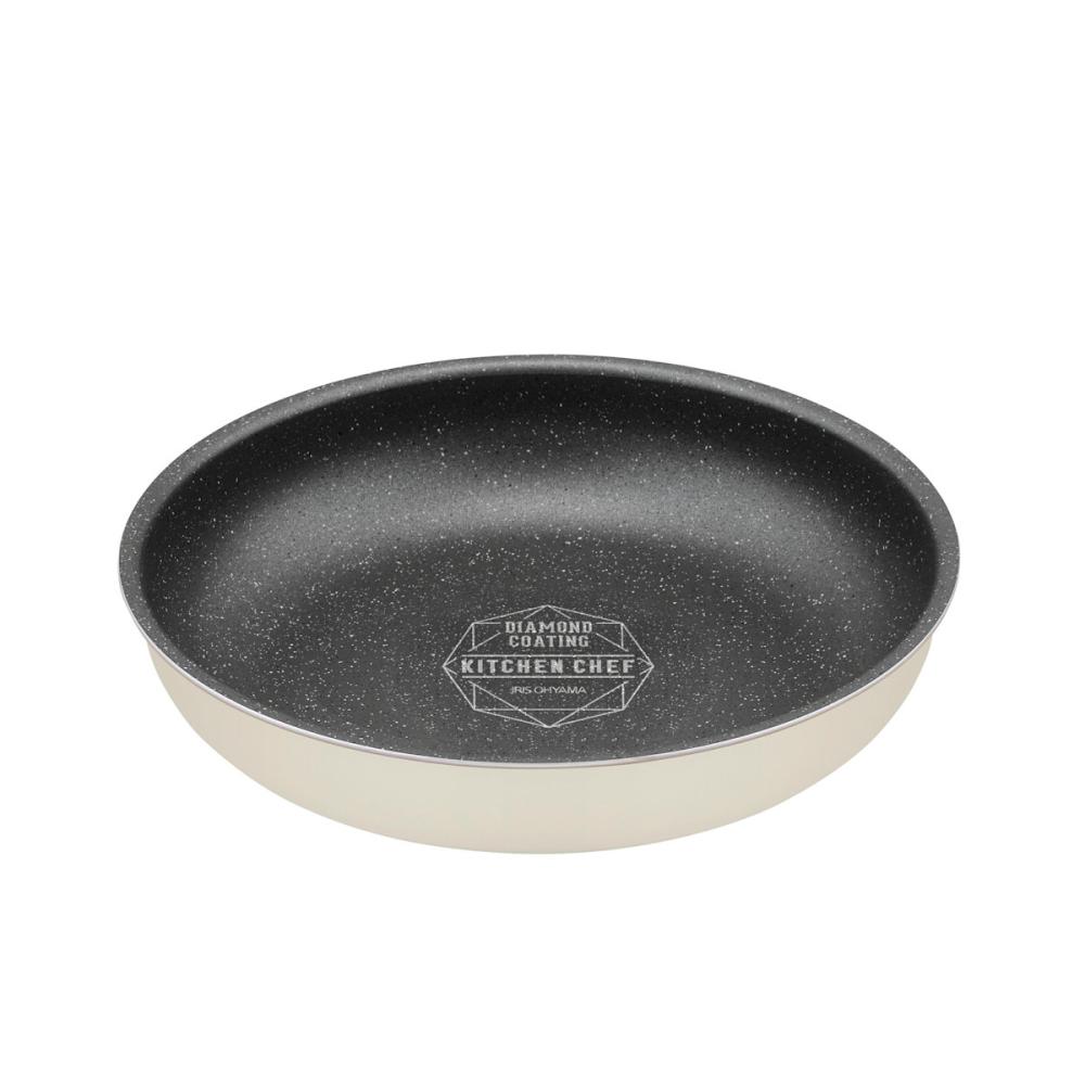 ダイヤモンドコートパン　ＩＨ　フライパン２８ｃｍ　アイボリー　ＤＣＩ－Ｔ２８Ｆ