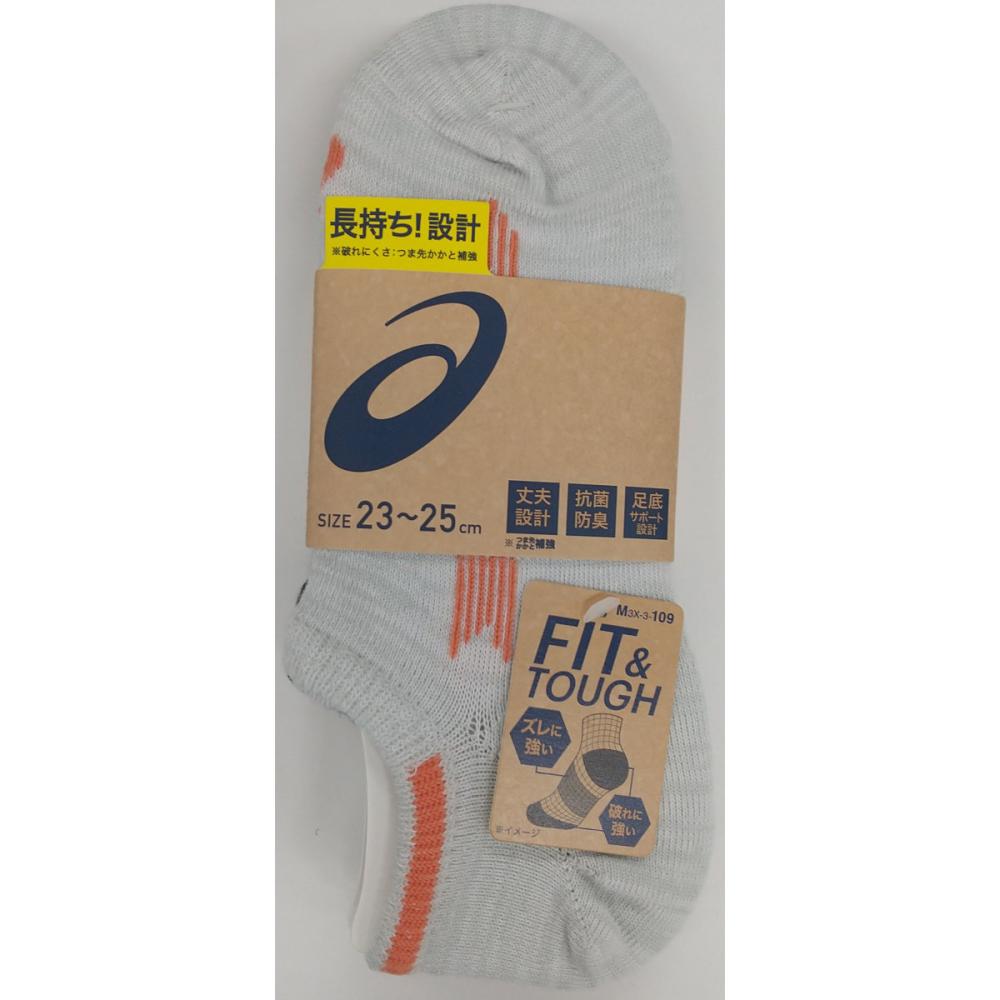 アシックス　婦人ソックス　ヤガスリ柄　深カバー　２３ー２５ｃｍ　３足入り