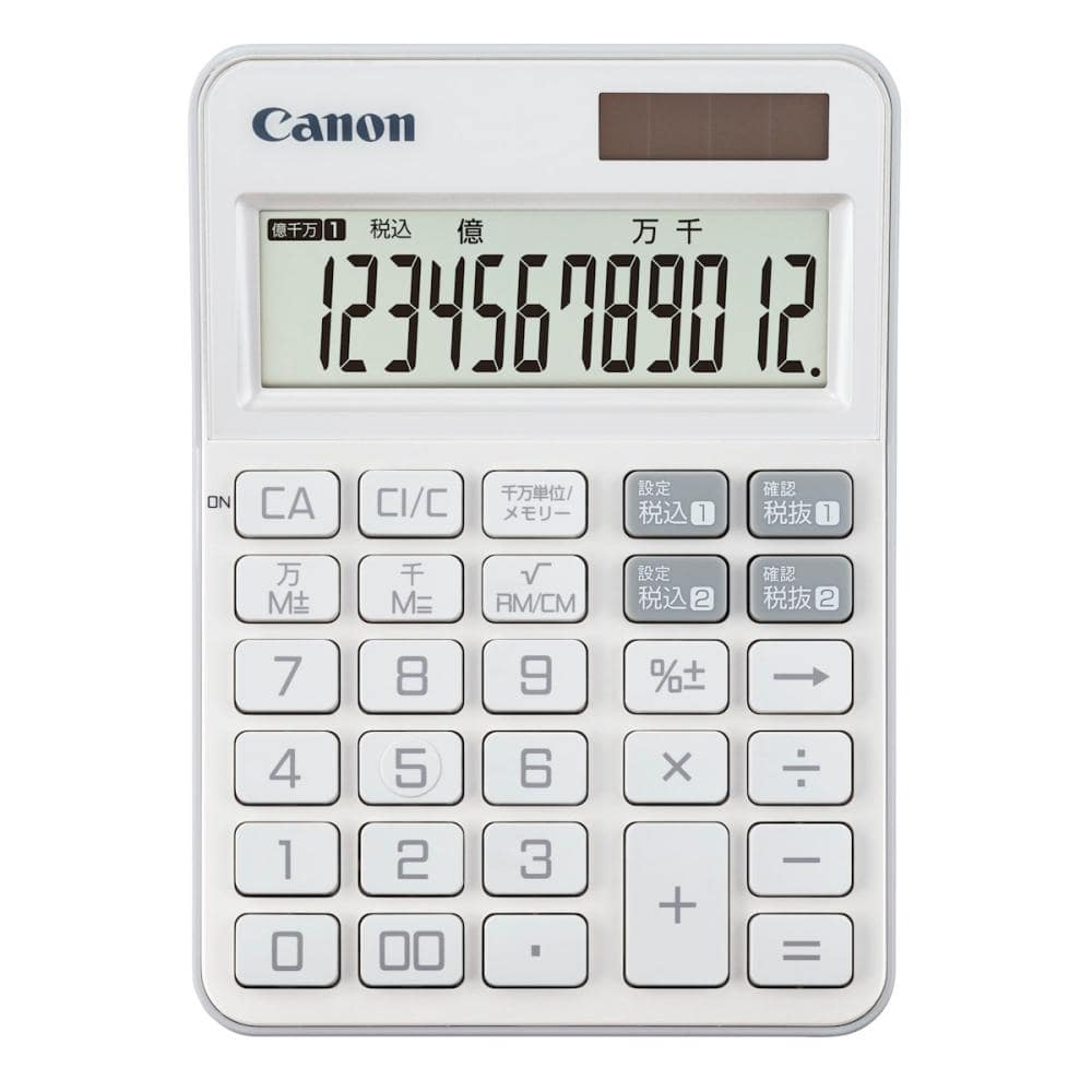 キヤノンカラフル　電卓　パールホワイト　ＫＳ－１２６ＷＵＶーＰＷ