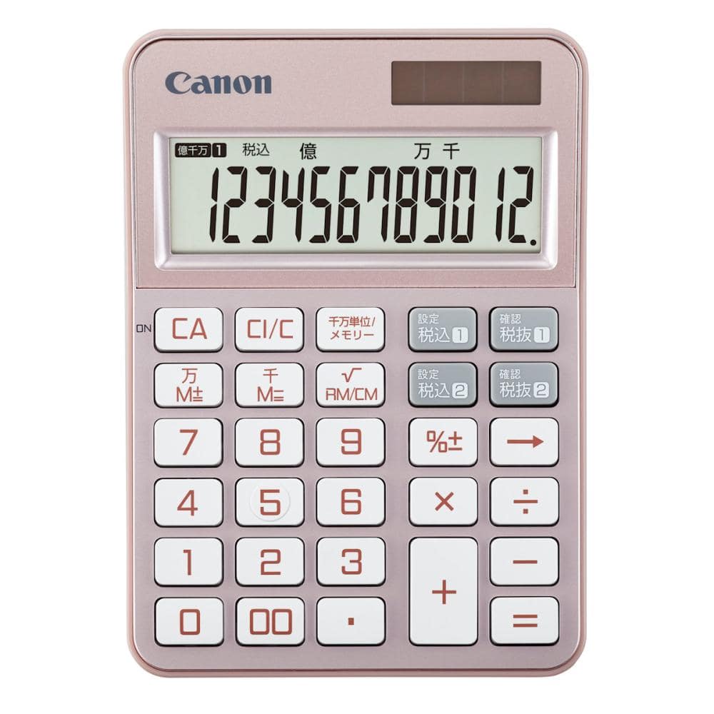 キヤノンカラフル　電卓　ピンクゴールド　ＫＳ－１２６ＷＵＶーＰＧ