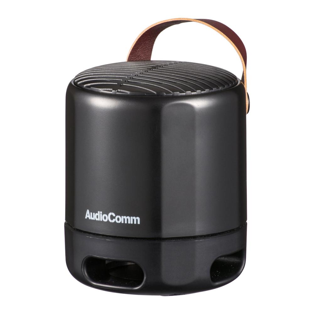 ＡｕｄｉｏＣｏｍｍ　ワイヤレスラウンドスピーカー　ブラック　Ｗ１２５
