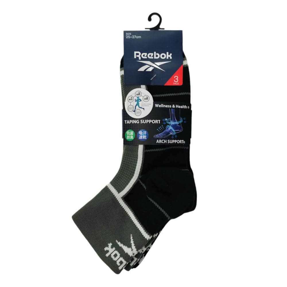 リーボック　紳士ショートソックス　Ｃ柄　３足組