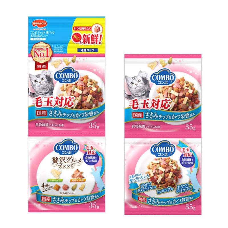 日本ペットフード　コンボ　キャット　連パック　毛玉対応　ささみ　１４０ｇ