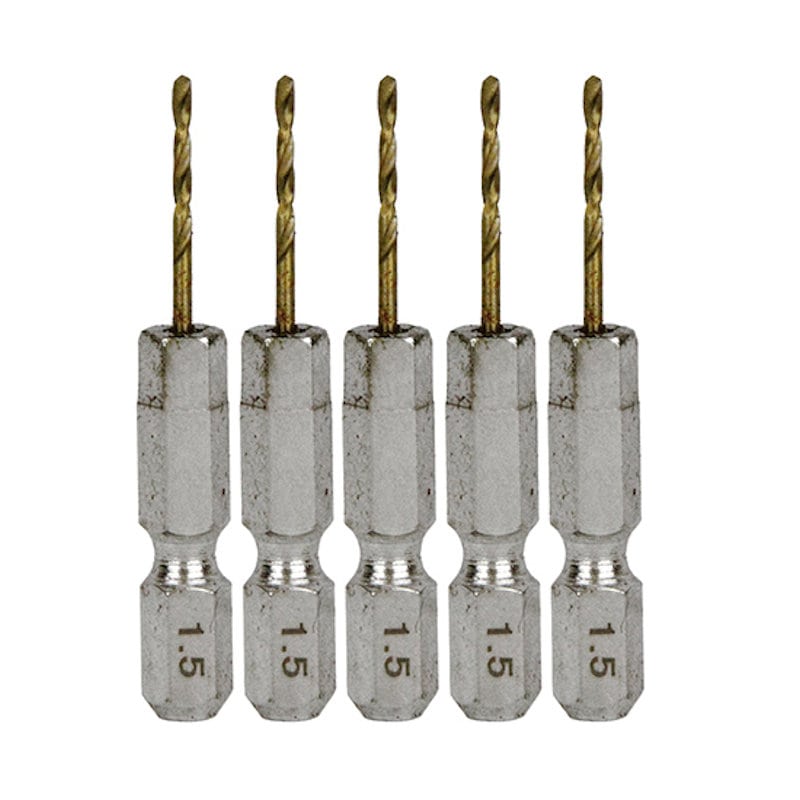 藤原産業　ＳＫ１１　六角軸Ｔｉｎ鉄ドリル　極短　１．５ｍｍ　５本組