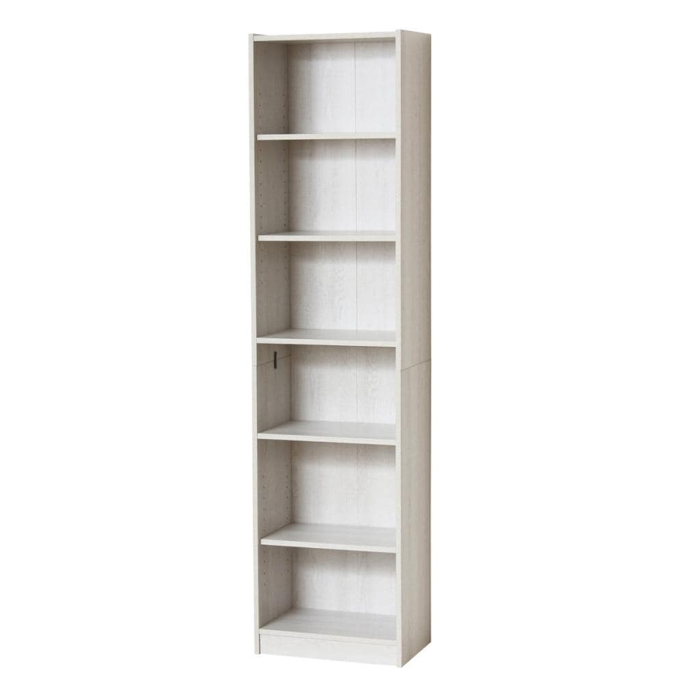 クロシオ　らくらく簡単組立　文庫本棚　幅４５×高さ１８０ｃｍ　ホワイト