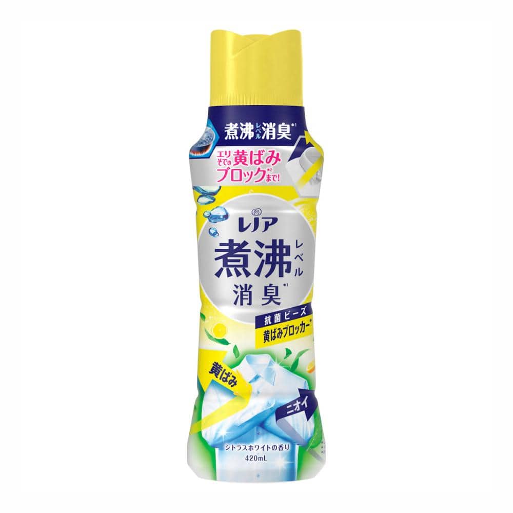 Ｐ＆Ｇ　レノア　超消臭　煮沸レベル消臭　抗菌ビーズ　黄ばみブロッカー　シトラスホワイトの香り　本体　４２０ｍＬ