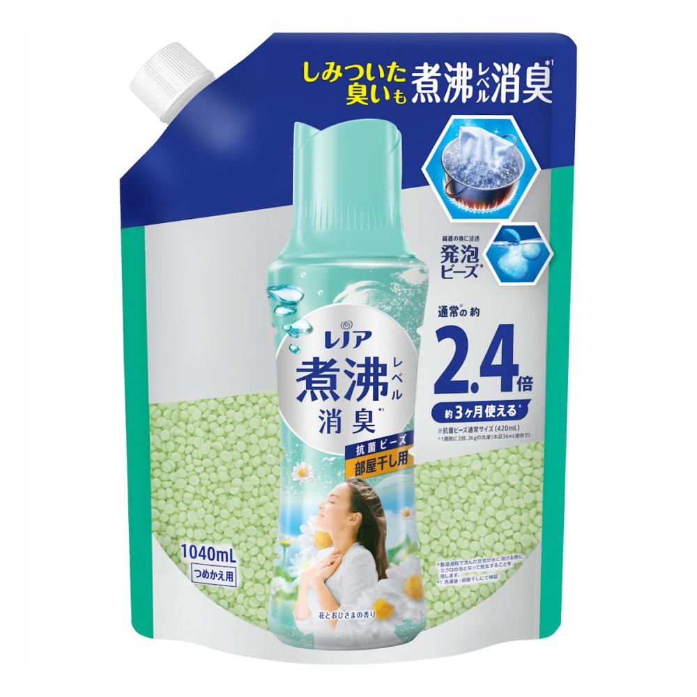 Ｐ＆Ｇ　レノア　超消臭　煮沸レベル消臭　抗菌ビーズ　部屋干し　花とおひさまの香り　詰め替え用　特大　１０４０ｍＬ