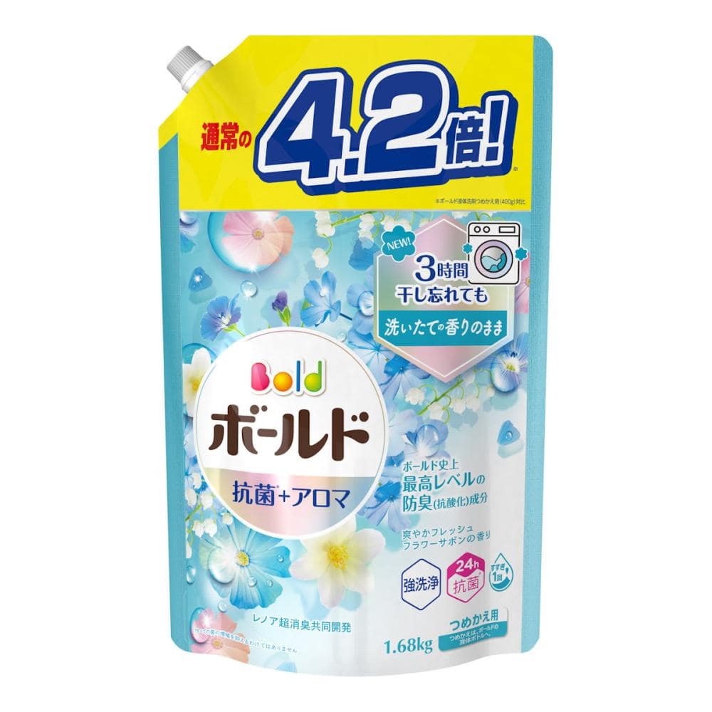 Ｐ＆Ｇ　ボールドジェル　爽やかフレッシュフラワーサボンの香り　詰め替え用　１６８０ｇ