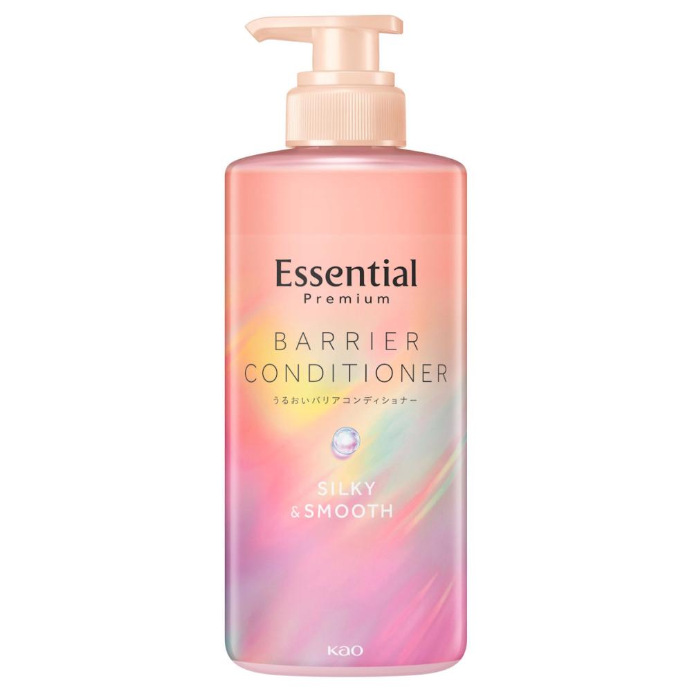 花王　エッセンシャル　プレミアム　うるおいバリアコンディショナー　シルキー＆スムース　本体　４５０ｍＬ