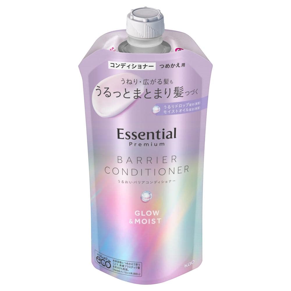 花王　エッセンシャル　プレミアム　うるおいバリアコンディショナー　グロウ＆モイスト　詰め替え用　３４０ｍＬ