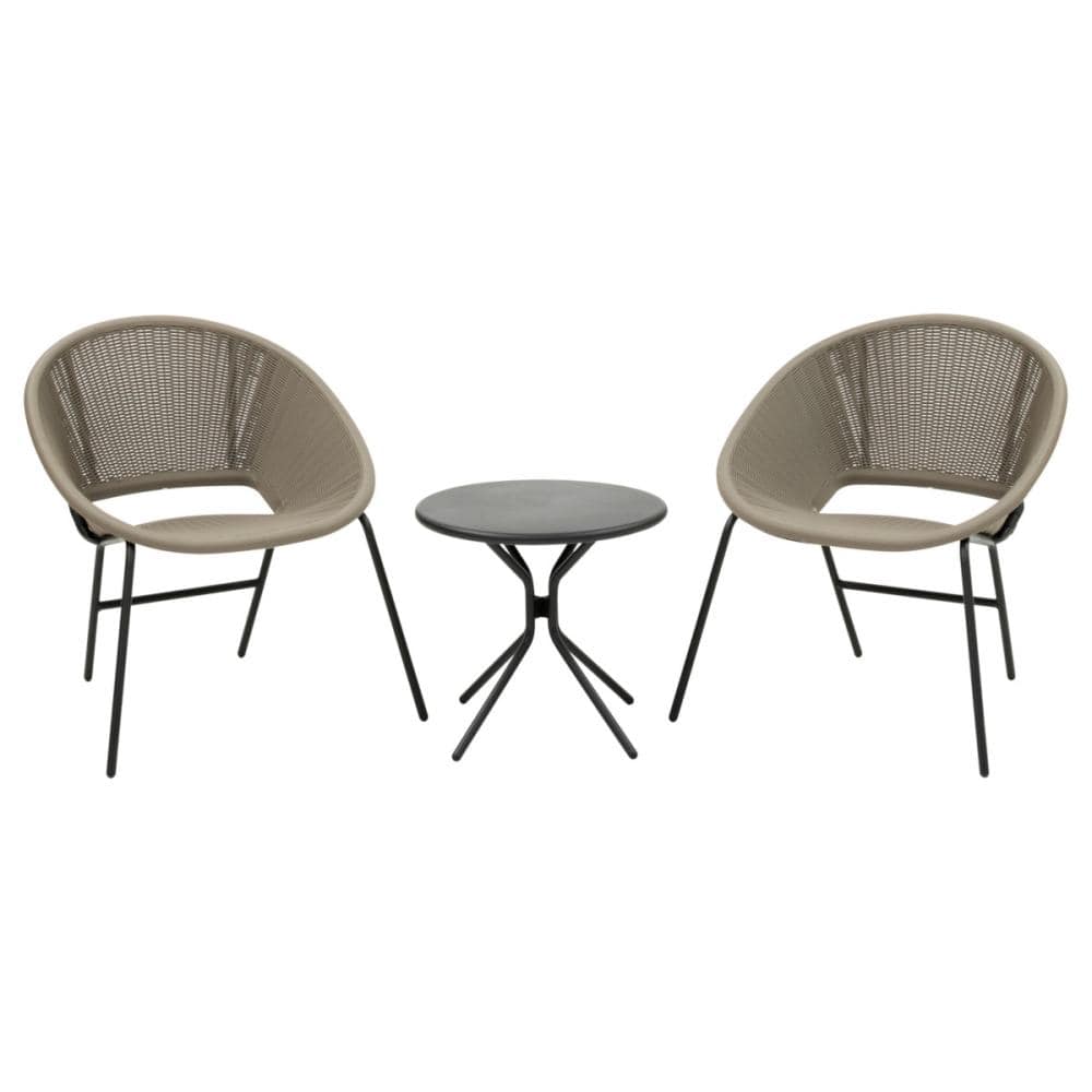 タカショー　Ｅｎｚａ　テラステーブル＆チェアー　３点セット　トープ　ＭＰＦ－０３ＳＴ