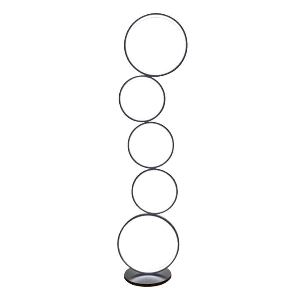 星岡商事　ファイブリングフロアライト　リモコン付　ブラック　ＤＨ－Ｌ１００７ＢＫ