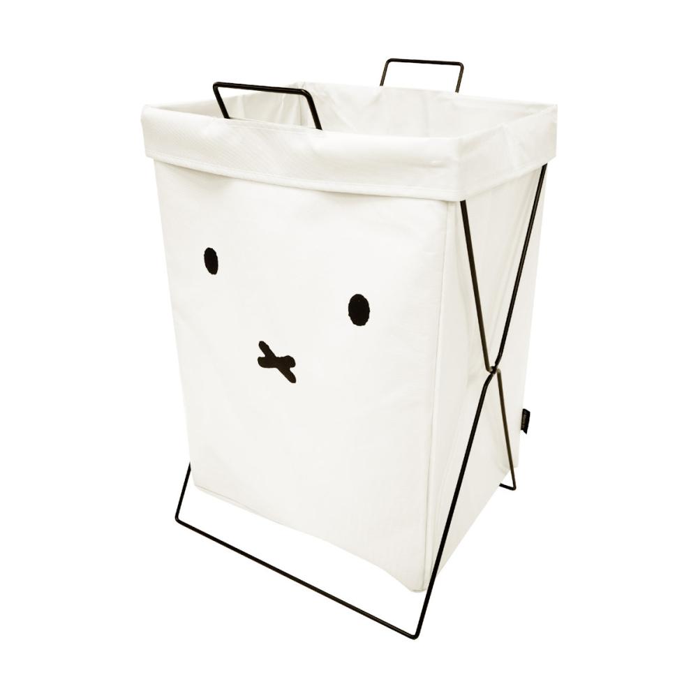 ｍｉｆｆｙ　ミッフィー　折り畳めるランドリーバスケット　横型　顔だけミッフィー