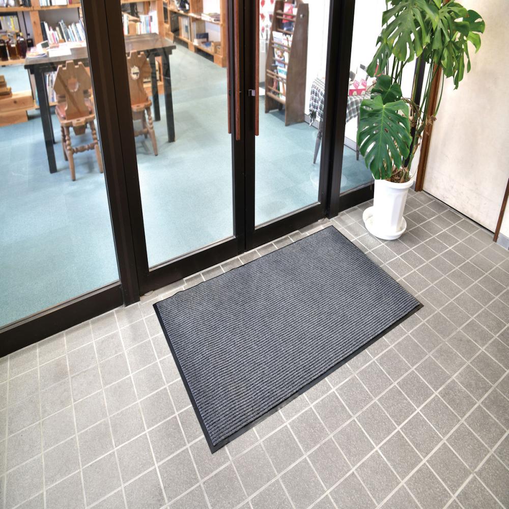 大判玄関マット　ループタイプ　９０×１８０ｃｍ　グレー