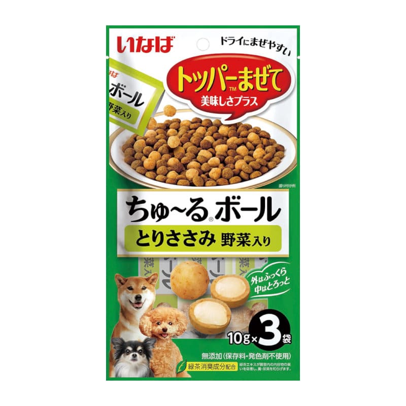 いなば　ちゅーるボール　とりささみ　野菜入り　１０ｇ×３袋