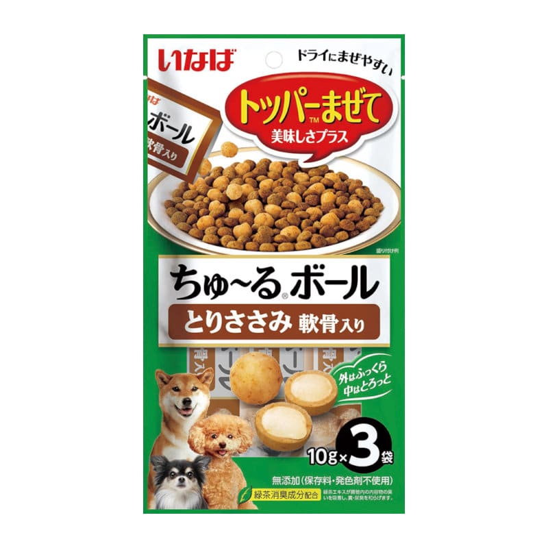 いなば　ちゅーるボール　とりささみ　軟骨入り　１０ｇ×３袋