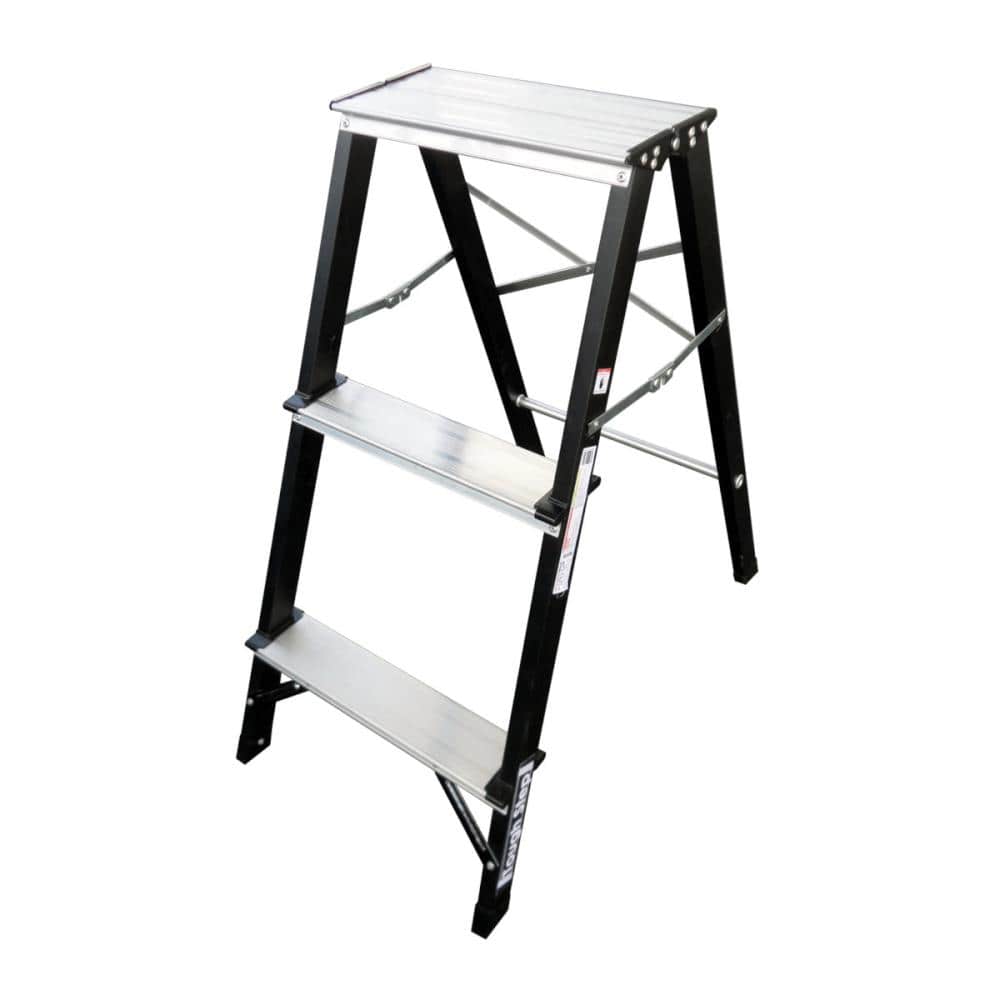 アルミス　ワイドステップ踏台　タフステップ３段　ブラック　ＡＳＦー３ＢＫ