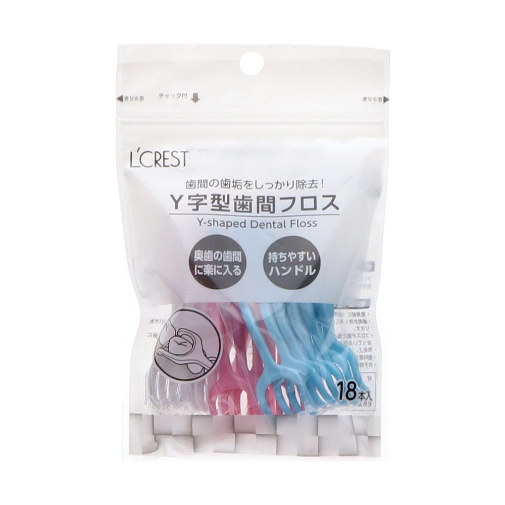 Ｌ’ＣＲＥＳＴ（ルクレスト）　Ｙ字型歯間フロス　１８本入り
