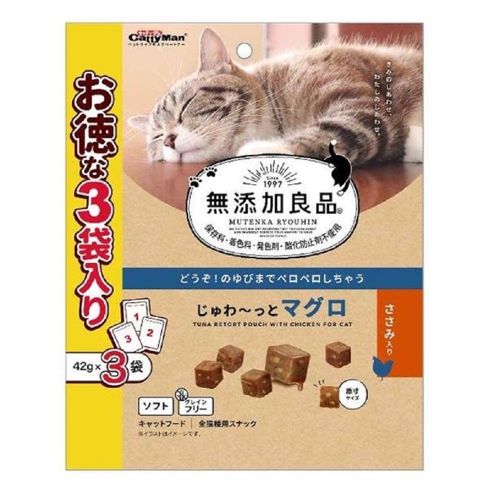 無添加良品じゅわーっとマグロささみ　４２ｇ×３袋