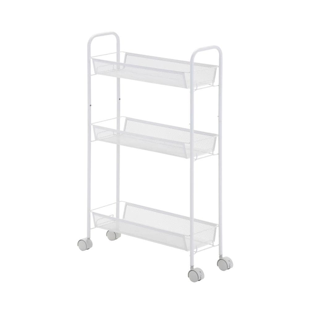 アテーナライフ　簡単組立すきまワゴン　３段　ホワイト